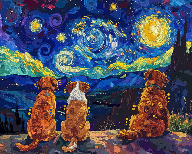 The 3 Starry Mutts Mini Print (Ltd. Edition) (021626)