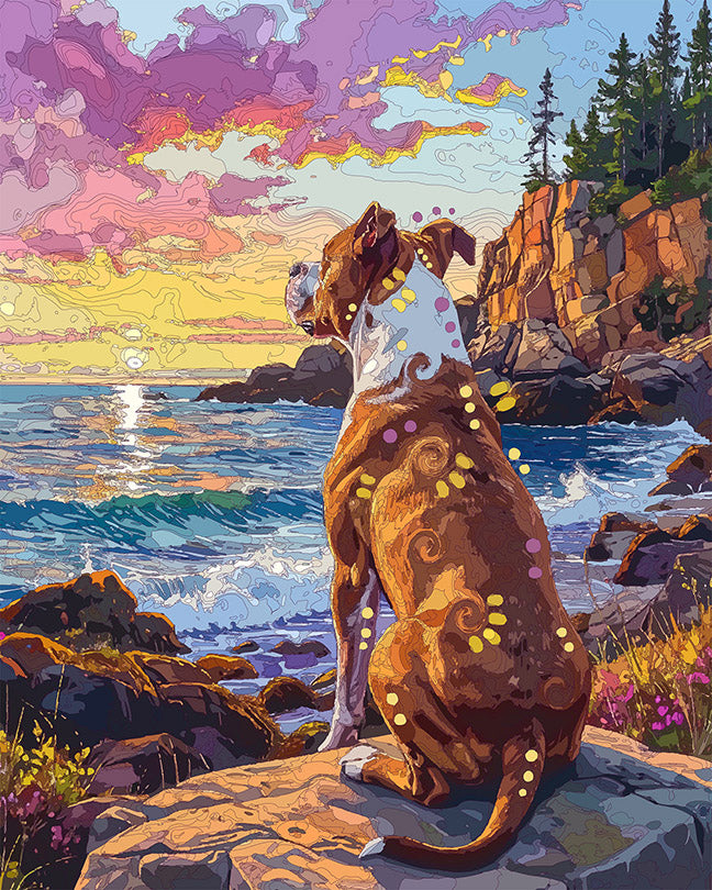 The Acadia View Pittie Mini Print (Ltd. Edition) (080726)