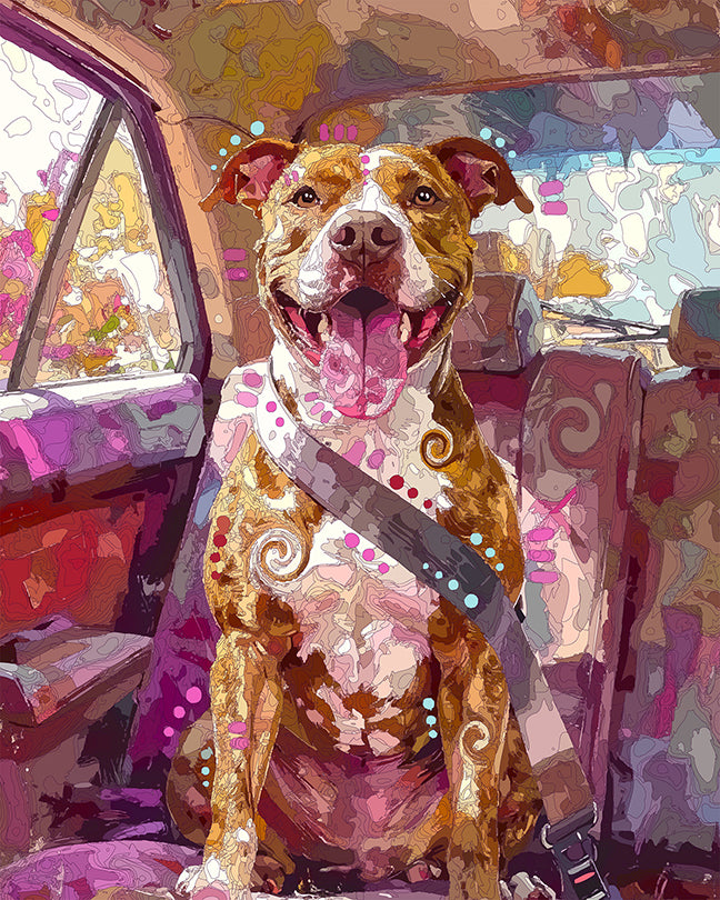 The Backseat Belt Pittie Mini Print (Ltd. Edition) (091725)
