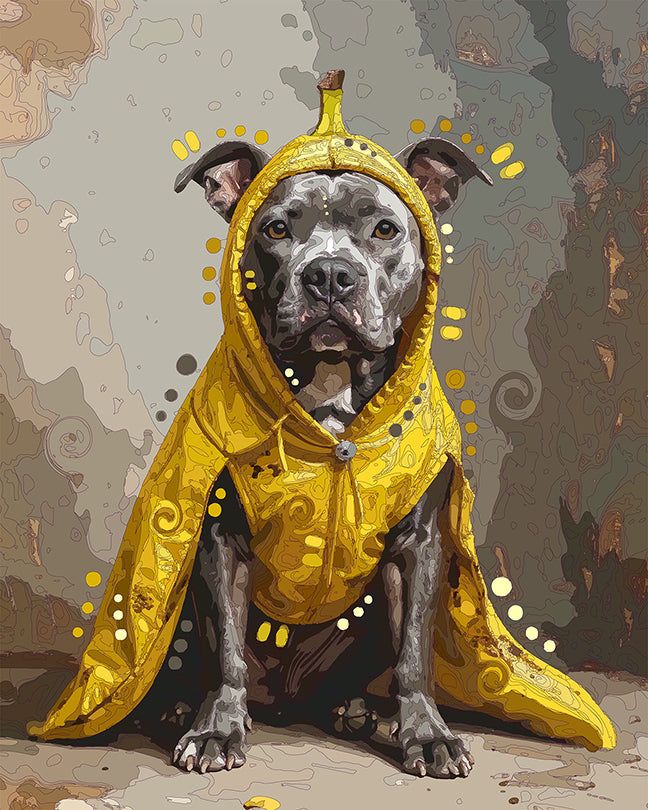 The Banana Cape Pittie Mini Print (Ltd. Edition) (070826)