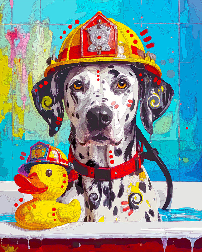 The Bath Time Dalmatian Mini Print (Ltd. Edition) (100225)
