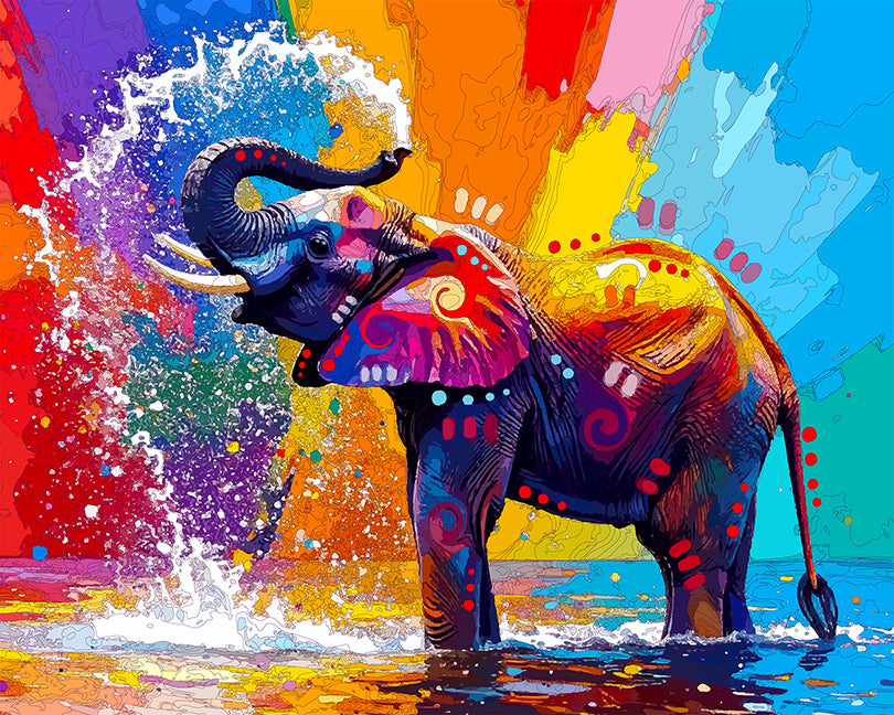 The Bathing Elephant Mini Print (Ltd. Edition) (091525)