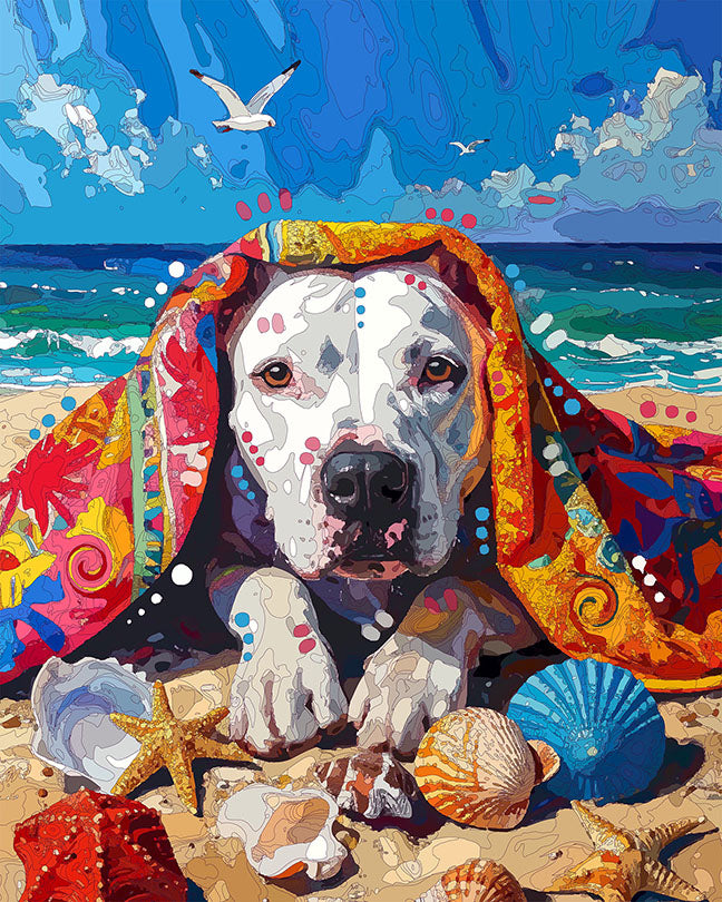 The Beach Towel Shell Collector Mini Print (Ltd. Edition) (081126)