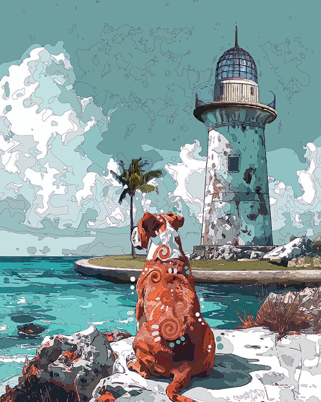 The Biscayne View Pittie Mini Print (Ltd. Edition) (081426)