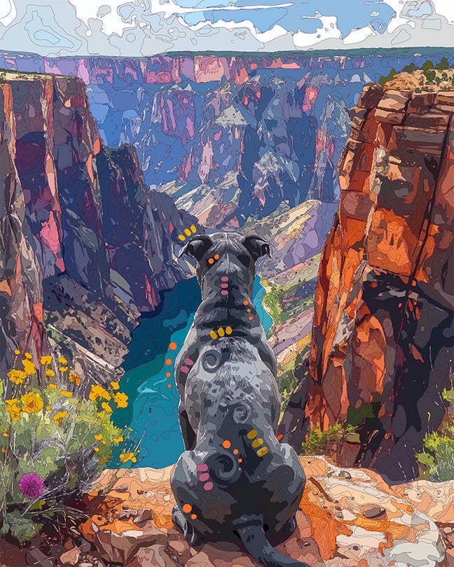 The Black Canyon Of The Gunnison View Pittie Mini Print (Ltd. Edition) (081726)