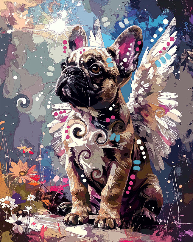 The Brightest Star Frenchie Pup Angel Mini Print (Ltd. Edition) (091526)