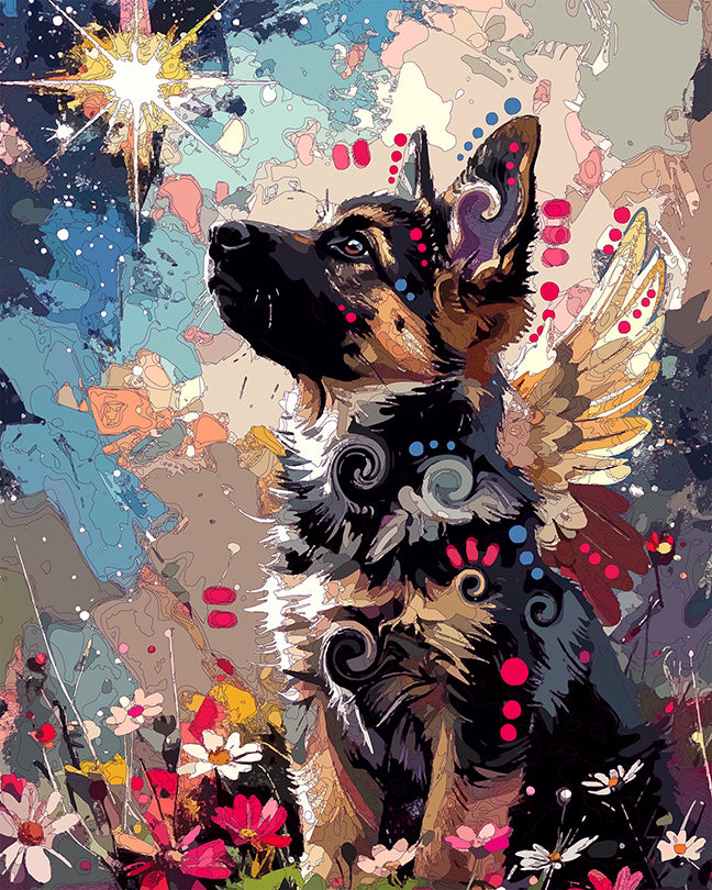 The Brightest Star Shep Pup Angel Mini Print (Ltd. Edition) (090826)