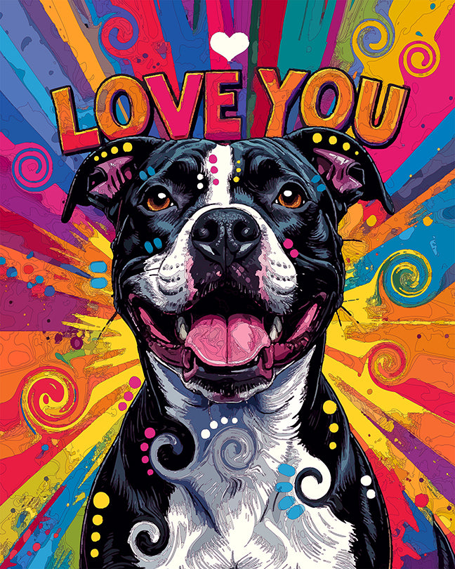 The Bursting Love You Pittie Mini Print (Ltd. Edition) (062426)