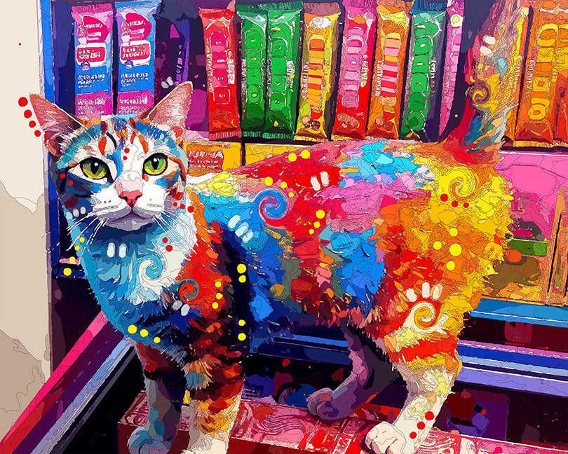 The Candy Guard Bodega Cat Mini Print (Ltd. Edition) (080425)