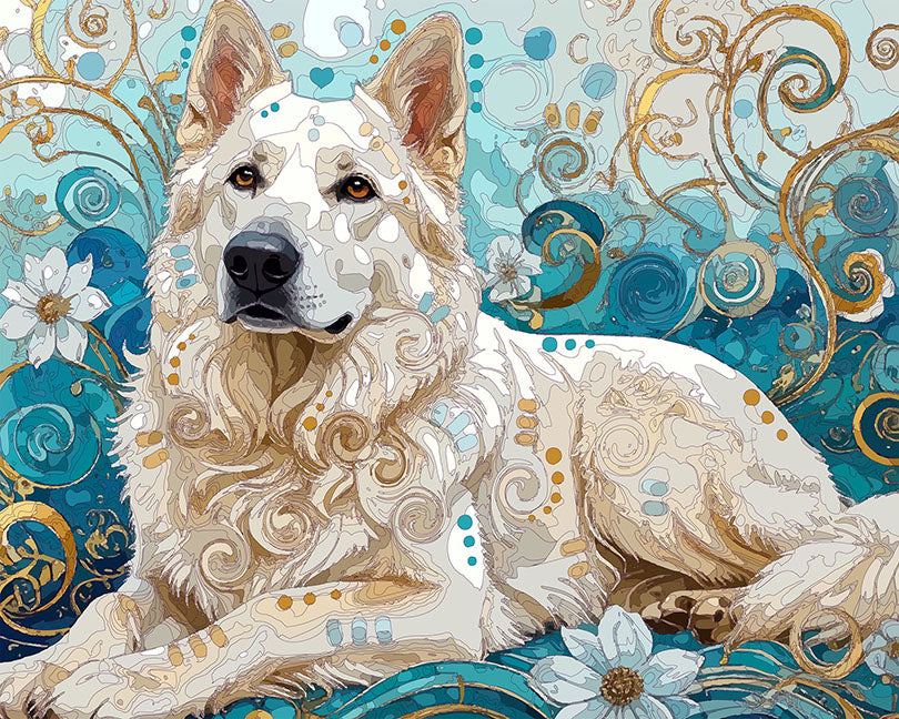 The Classy Love White Shepherd Mini Print (Ltd. Edition) (111425)