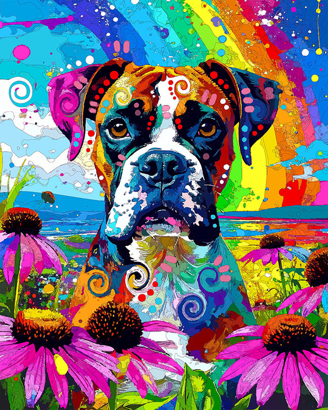 The Coneflower Garden SERIES Boxer Mini Print (Ltd. Edition) (090126)