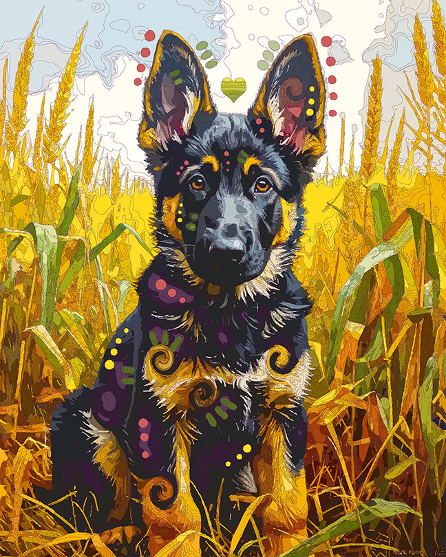 The Cornfield Shep Pup Mini Print (Ltd. Edition) (100125)