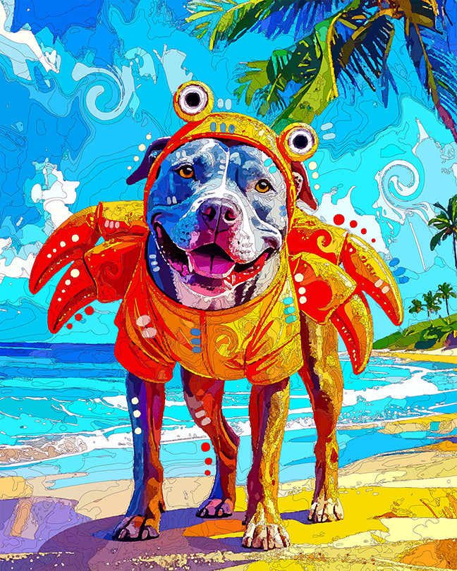 The Crab Costume Pittie Mini Print (Ltd. Edition) (090525)