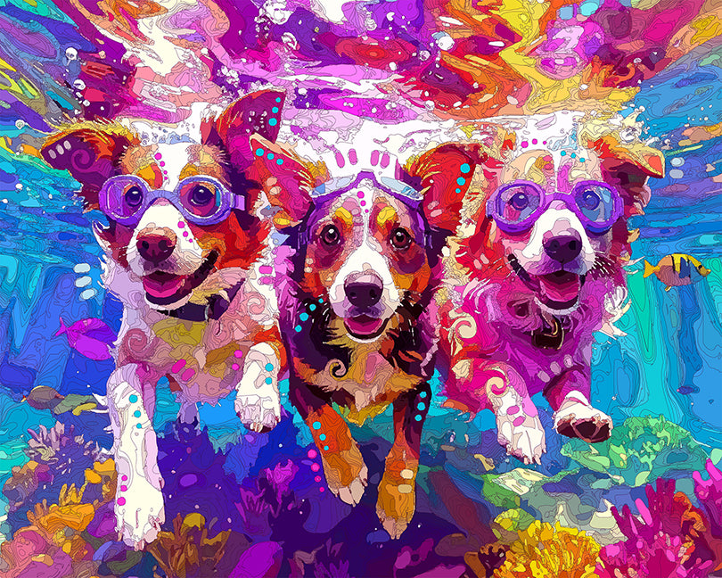 The Diving Mutts Mini Print (Ltd. Edition) (091025)