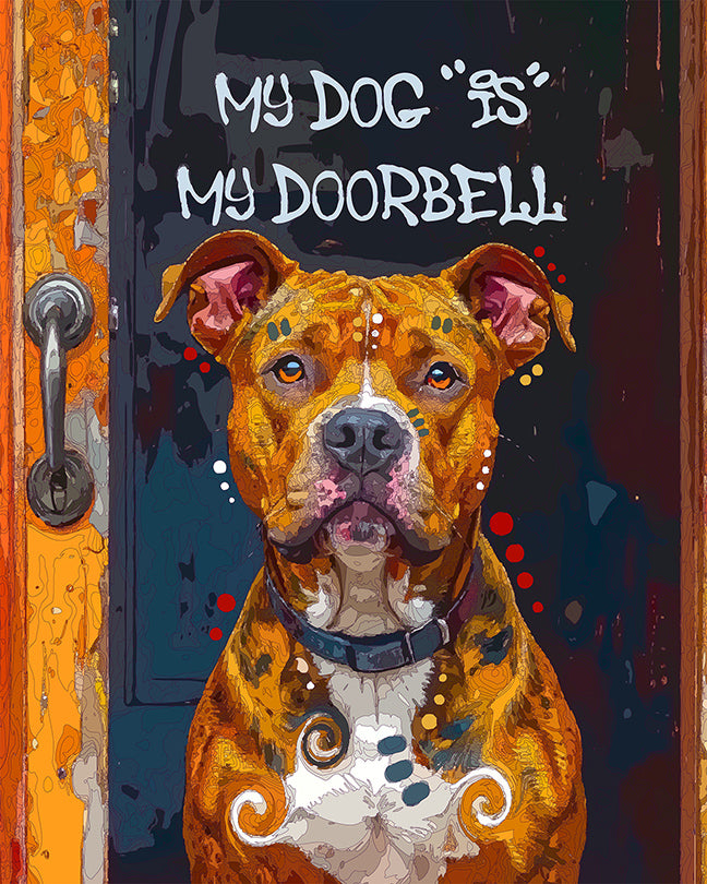 The Doorbell Pittie Mini Print (Ltd. Edition) (060226)