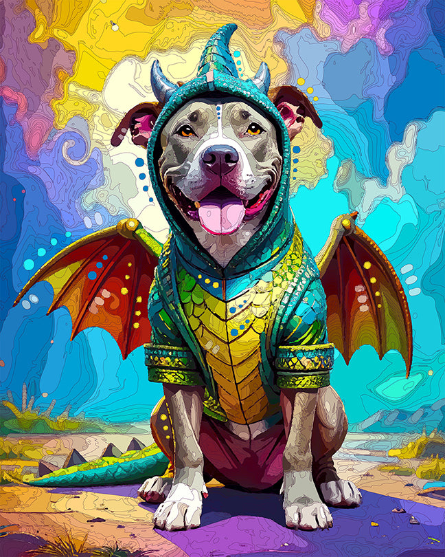 The Dragon Costume Pittie Mini Print (Ltd. Edition) (090125)