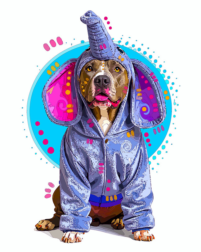 The Elephant Costume Pittie Mini Print (Ltd. Edition) (090825)