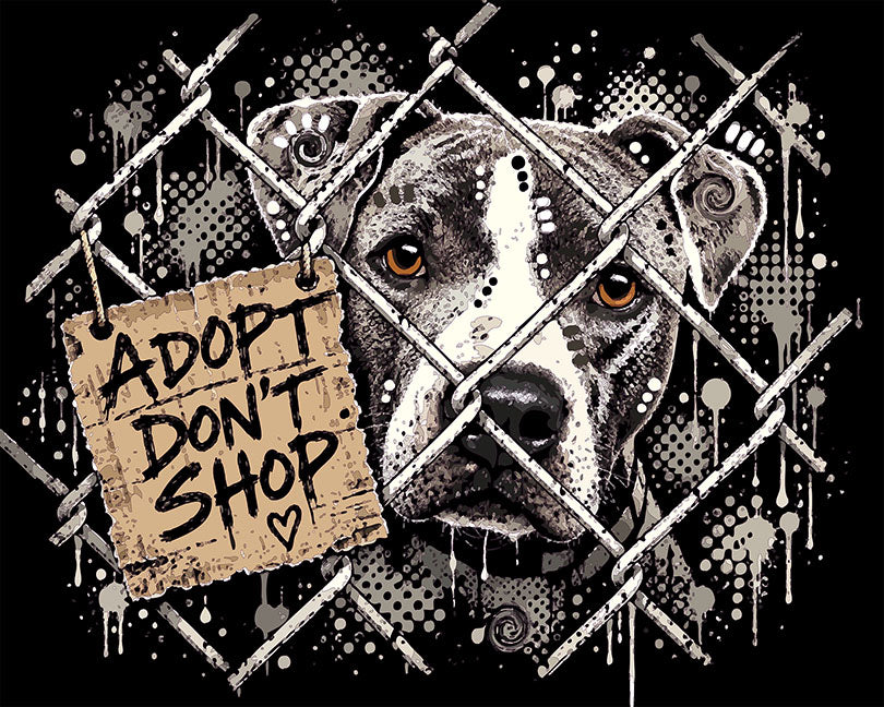 The Fenced Adoption Pup Mini Print (Ltd. Edition) (102826)