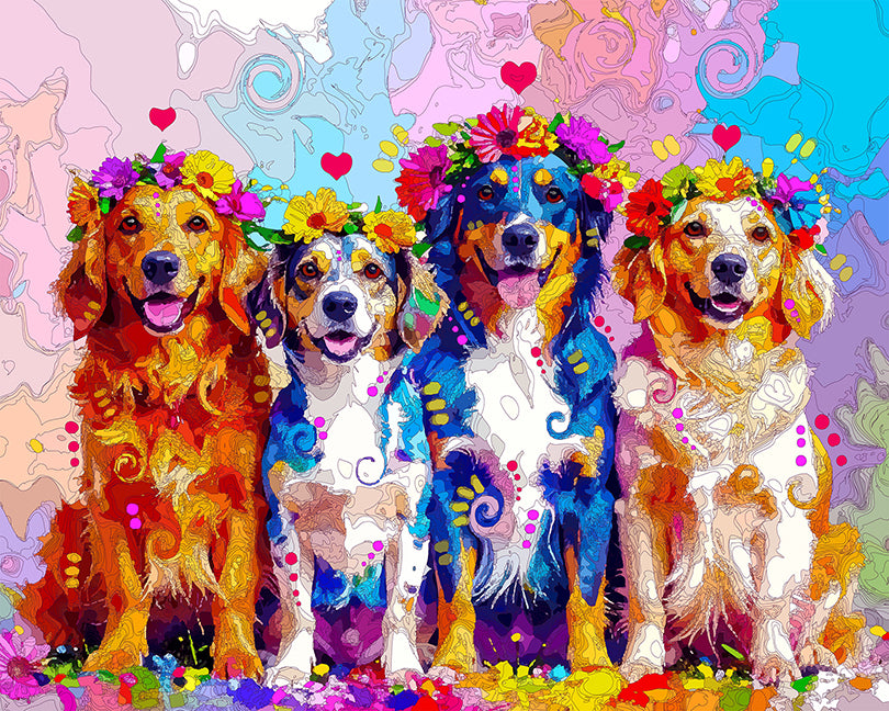 The Flower Crown Mutts Mini Print (Ltd. Edition) (090525)