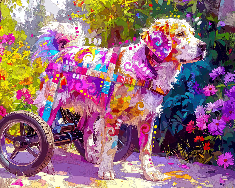 The Focused Wheelie Pup Mini Print (Ltd. Edition) (091125)
