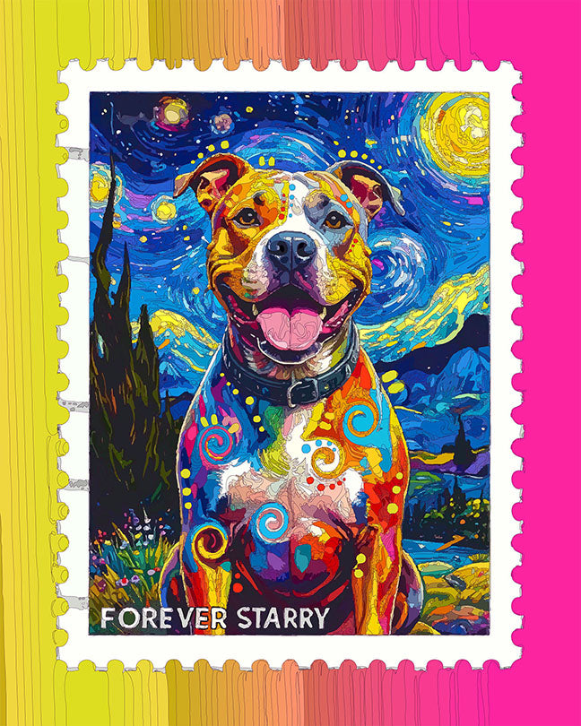 The Forever Starry Pittie Stamp Mini Print (Ltd. Edition) (042726)