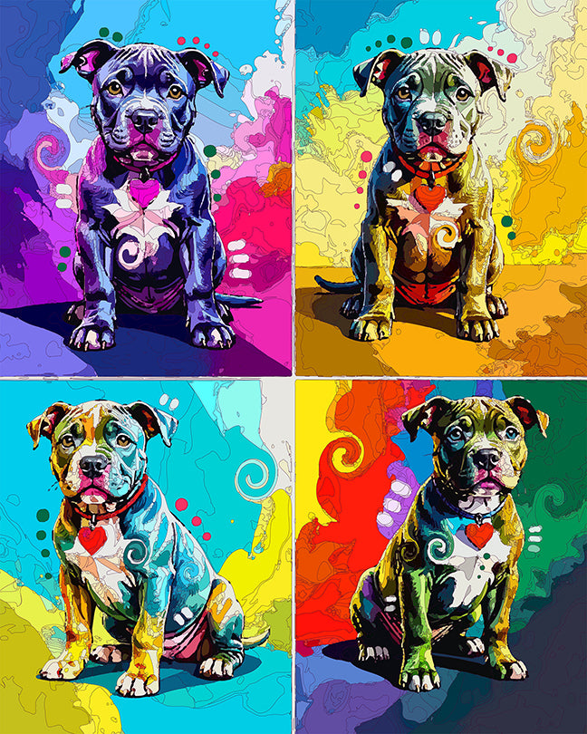 The Four Heart Pups Mini Print (Ltd. Edition) (042226)
