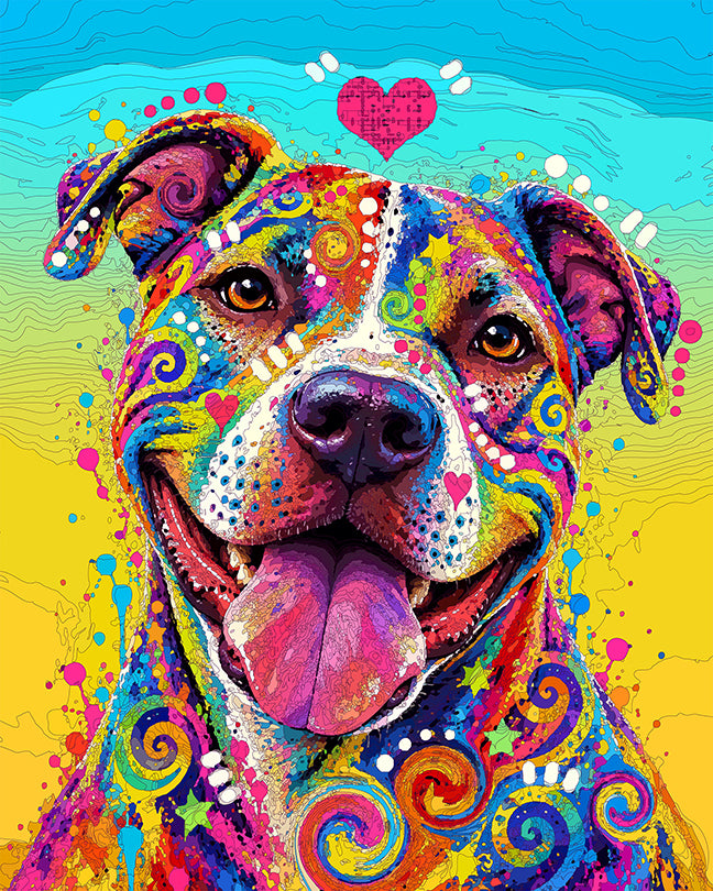 The Gentle Heart Pittie Mini Print (Ltd. Edition) (092426)