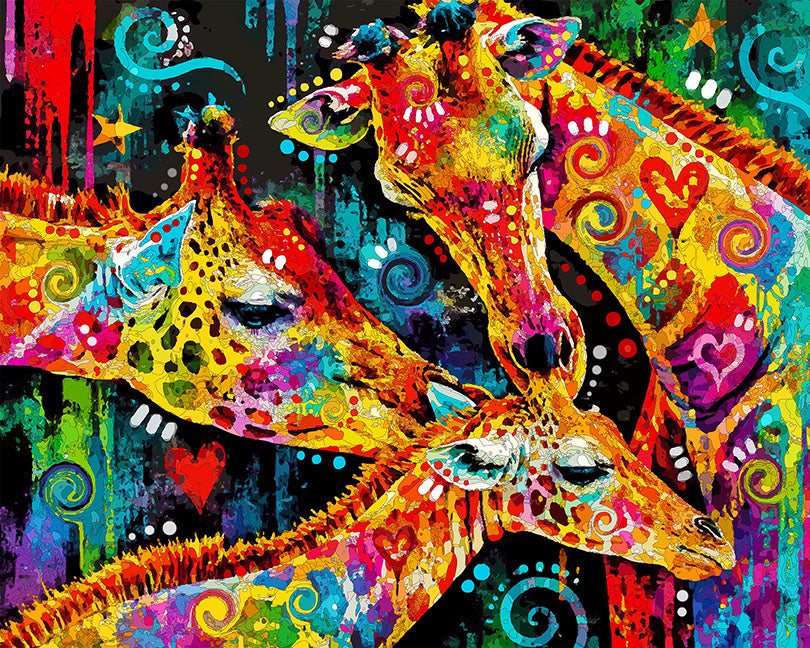 The Giraffe Family Portrait Mini Print (Ltd. Edition) (102726)