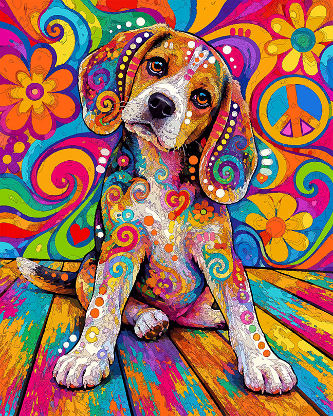 The Groovy Little Beagle Mini Print (Ltd. Edition) (092426)