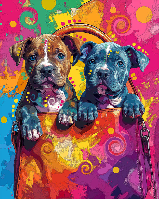 The Handbag Pit Pups Mini Print (Ltd. Edition) (072326)