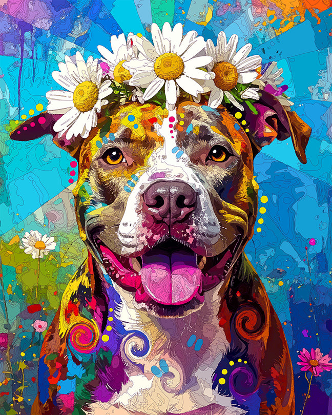 The Happy Daisy Pittie Mini Print (Ltd. Edition) (101625)