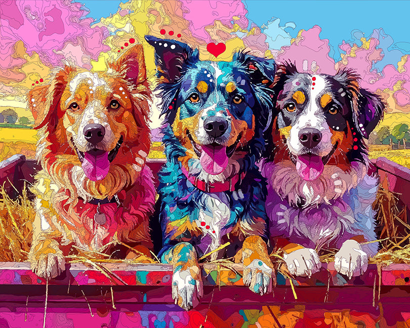 The Hay Ride Mutts Mini Print (Ltd. Edition) (082925)