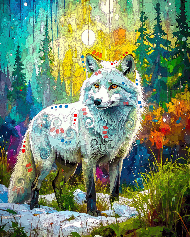 The Hazy Winter Arctic Fox Mini Print (Ltd. Edition) (120225)