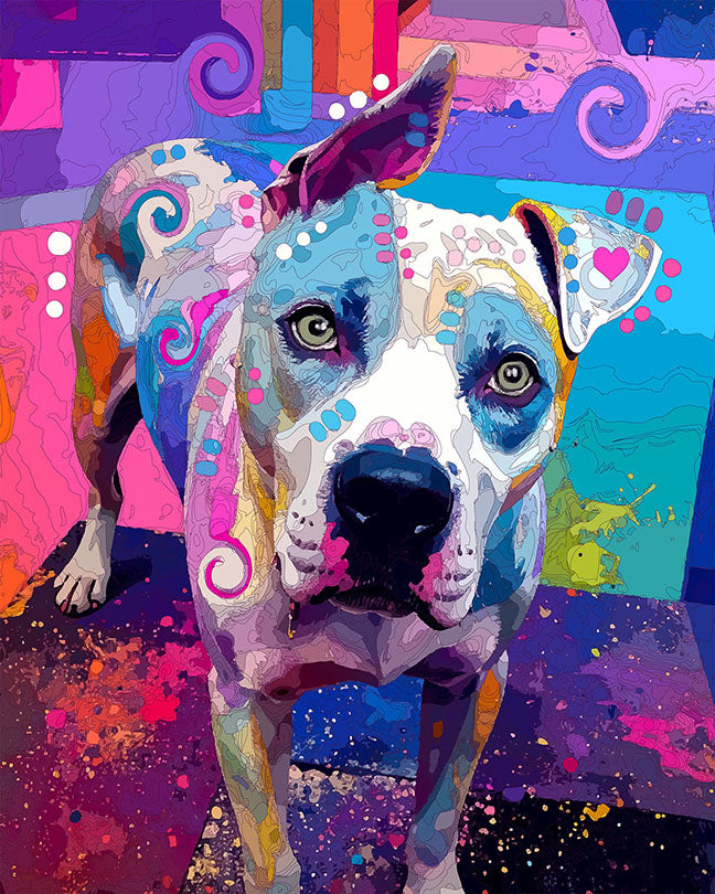 The Heart Bug Pittie Mini Print (Ltd. Edition) (080425)