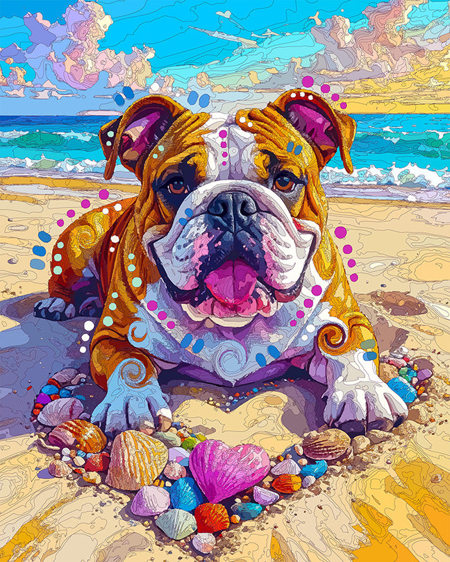 The Heart Shell Bulldog Mini Print (Ltd. Edition) (081426)