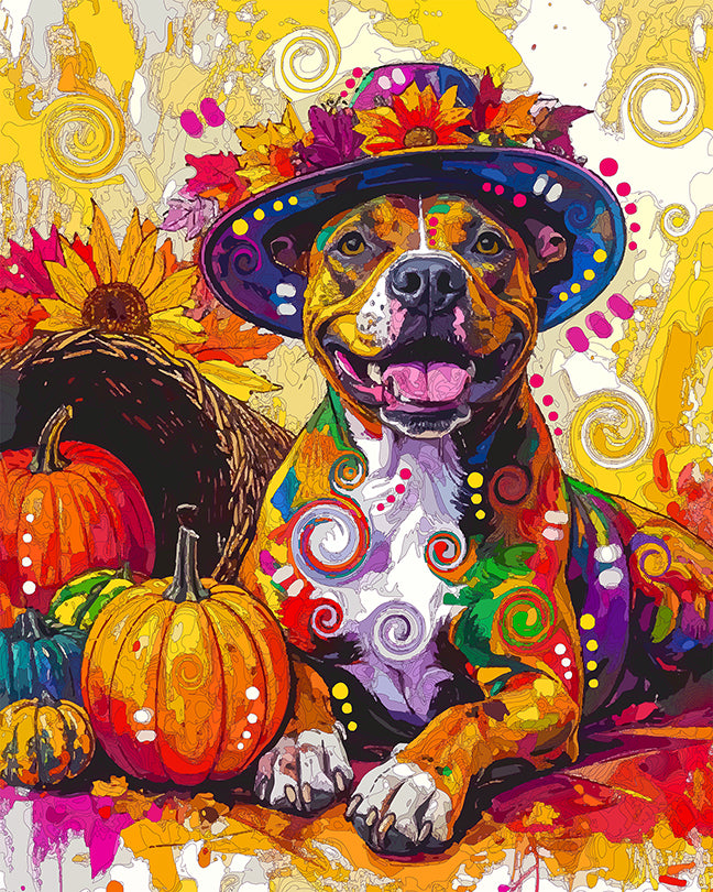 The Hip For Fall Pittie Mini Print (Ltd. Edition) (102026)