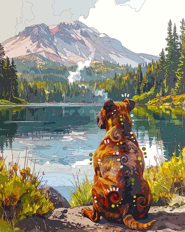 The Lassen Volcanic View Pittie Mini Print (Ltd. Edition) (081226)