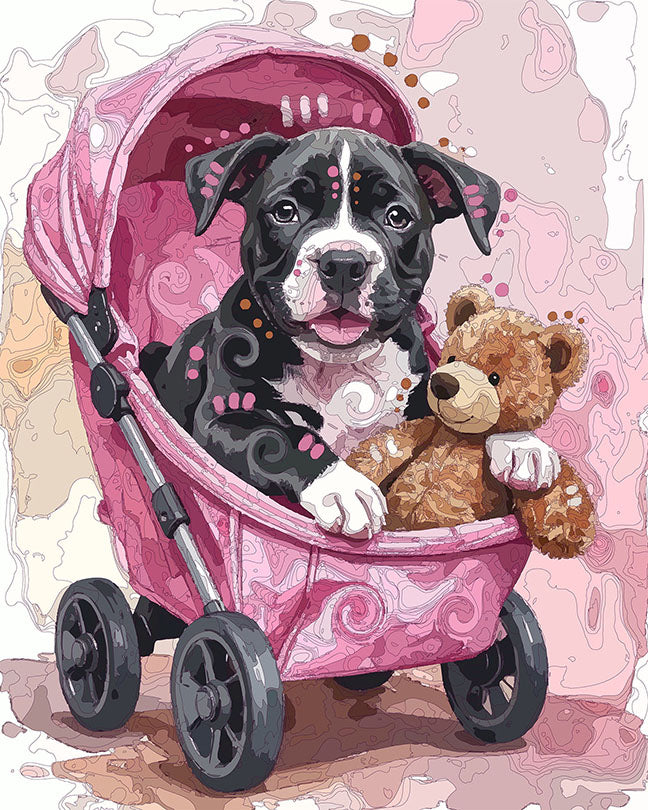 The Little Pink Stroller Pittie Mini Print (Ltd. Edition) (042926)