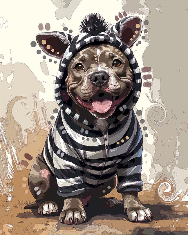 The Little Zebra Costume Pittie Mini Print (Ltd. Edition) (012026)