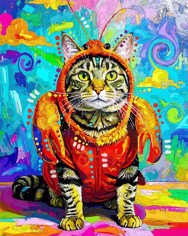 The Lobster Costume Cat Mini Print (Ltd. Edition) (091125)