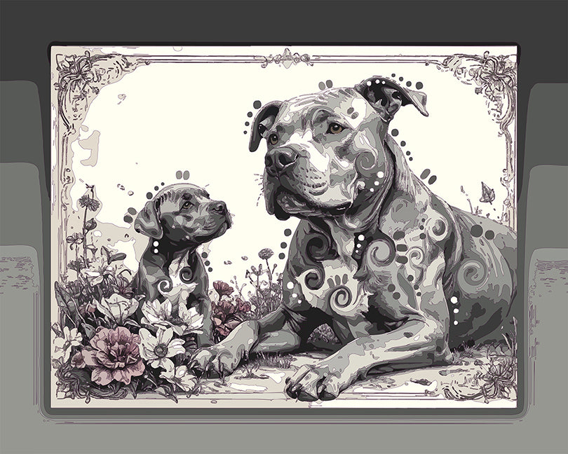 The Looking Up To Pittie Mini Print (Ltd. Edition) (070926)