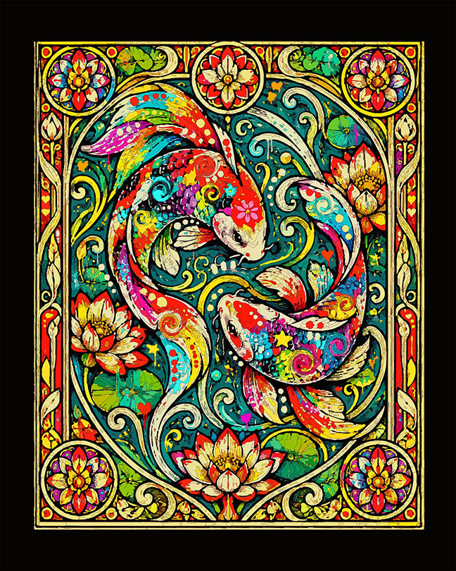 The Lotus Peace Koi Mini Print (Ltd. Edition) (102726)