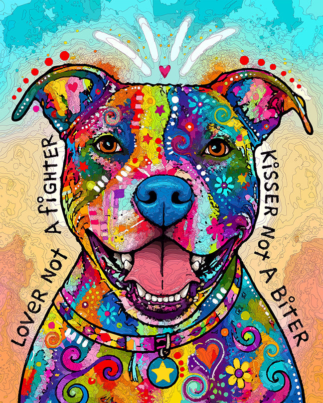 The Love And Kiss Pittie Mini Print (Ltd. Edition) (102126)