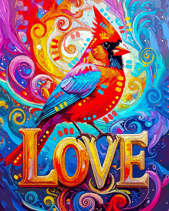 The Love Landing Cardinal Mini Print (Ltd. Edition) (101325)