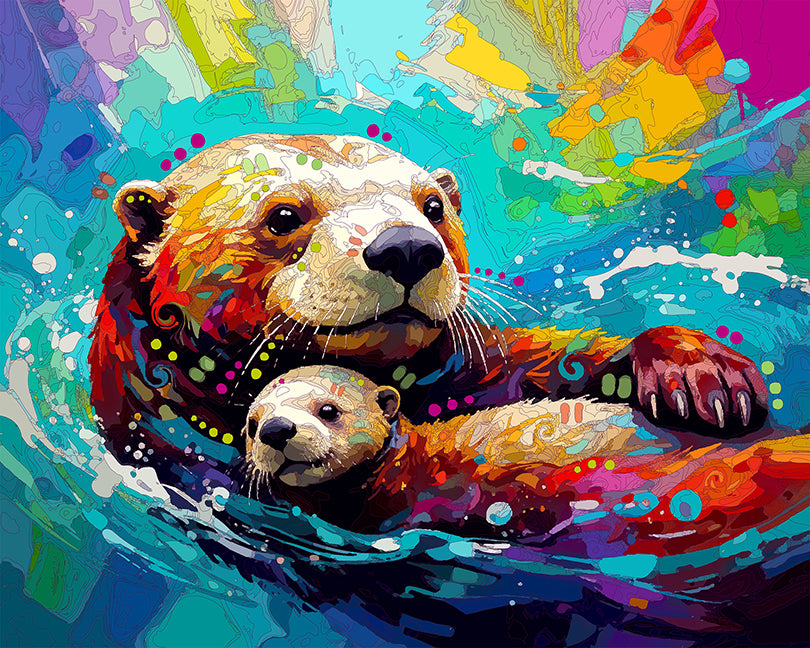 The Love Nest Otters Mini Print (Ltd. Edition) (081825)