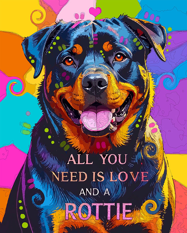 The Love Of A Rottie Mini Print (Ltd. Edition) (090325)