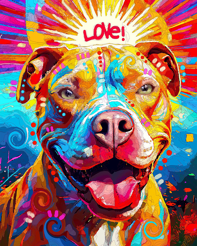 The Love Sun Pittie Mini Print (Ltd. Edition) (081525)