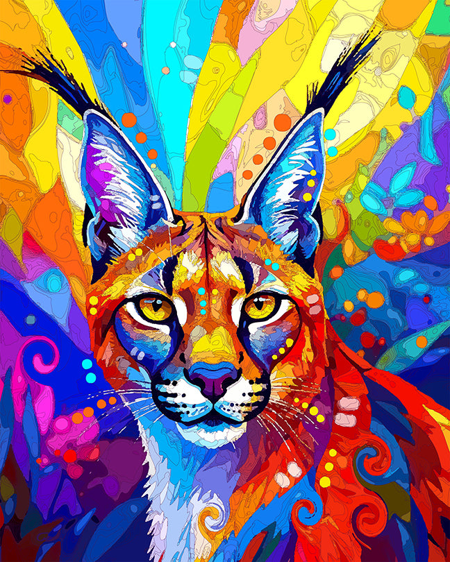 The Majestic Caracal Mini Print (Ltd. Edition) (072425)