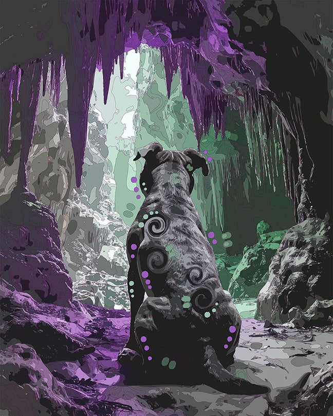 The Mammoth Cave View Pittie Mini Print (Ltd. Edition) (082126)