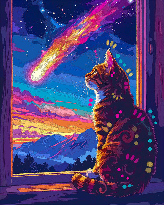 The Meteor Window Tabby Mini Print (Ltd. Edition) (021726)